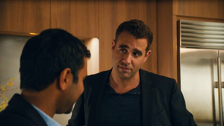 Aziz Ansari as Dev and Bobby Cannavale as Jeff in Netflix’s ‘Master of None’ (Photo: Netflix)