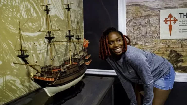 Las piezas del galeón se exponen en el Museo Marítimo de Bahamas.