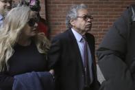 Insys Therapeutics founder John Kapoor arrives for sentencing at federal court on Thursday, Jan. 23, 2020, in Boston. Kapoor was convicted in a bribery and kickback scheme that prosecutors said helped fuel the opioid crisis. He and others in the company were accused of paying millions of dollars in bribes to doctors across the nation to prescribe the company's highly addictive fentanyl spray, known as Subsys. (AP Photo/Charles Krupa)