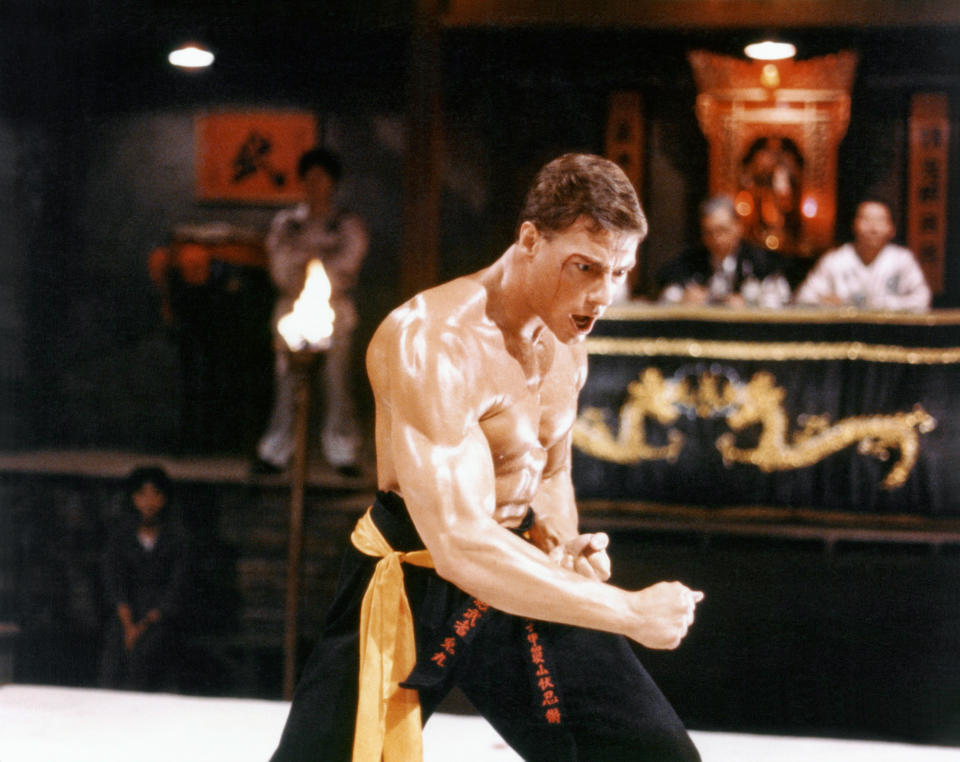 DEPORTE SANGRIENTO, Jean-Claude Van Damme, 1988. & # xa9;  Cannon Films / Cortesía de la colección Everett