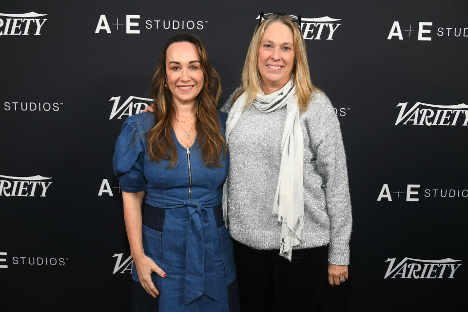 WEST HOLLYWOOD, CALIFORNIA - JANUARY 11: (L-R) Jo Sharon and Casey Kriley attend the Variety Showrunners dinner presented by A+E Studios in West Hollywood on January 11, 2024 in West Hollywood, California. (Photo by Alberto Rodriguez/Variety via Getty Images)