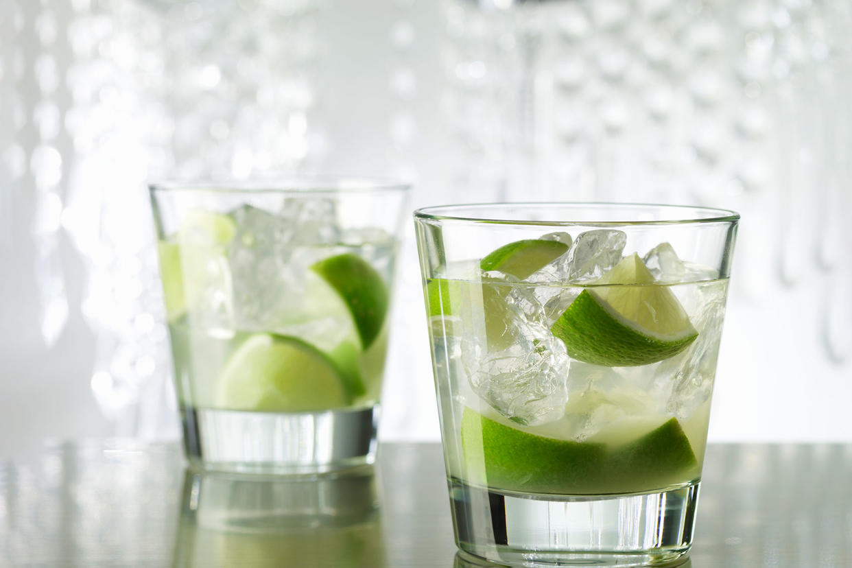 Two Caipirinha Cocktail Drinks Getty Images/Steve Lupton
