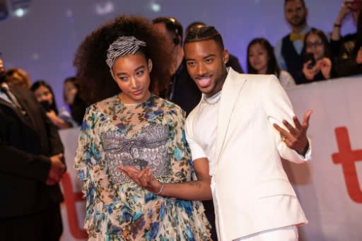 US actors Algee Smith (R) and Amandla Stenberg attend the premiere of "The Hate You Give" at the Toronto International Film Festival in Toronto, Ontario, September 7, 2018