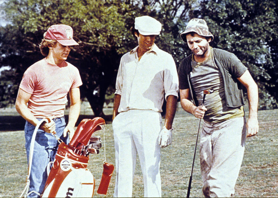 <a href="http://movies.yahoo.com/movie/caddyshack/" data-ylk="slk:CADDYSHACK;elm:context_link;itc:0;sec:content-canvas" class="link ">CADDYSHACK</a> (1980) <br>Directed by: Harold Ramis <br>Starring: Chevy Chase and Bill Murray