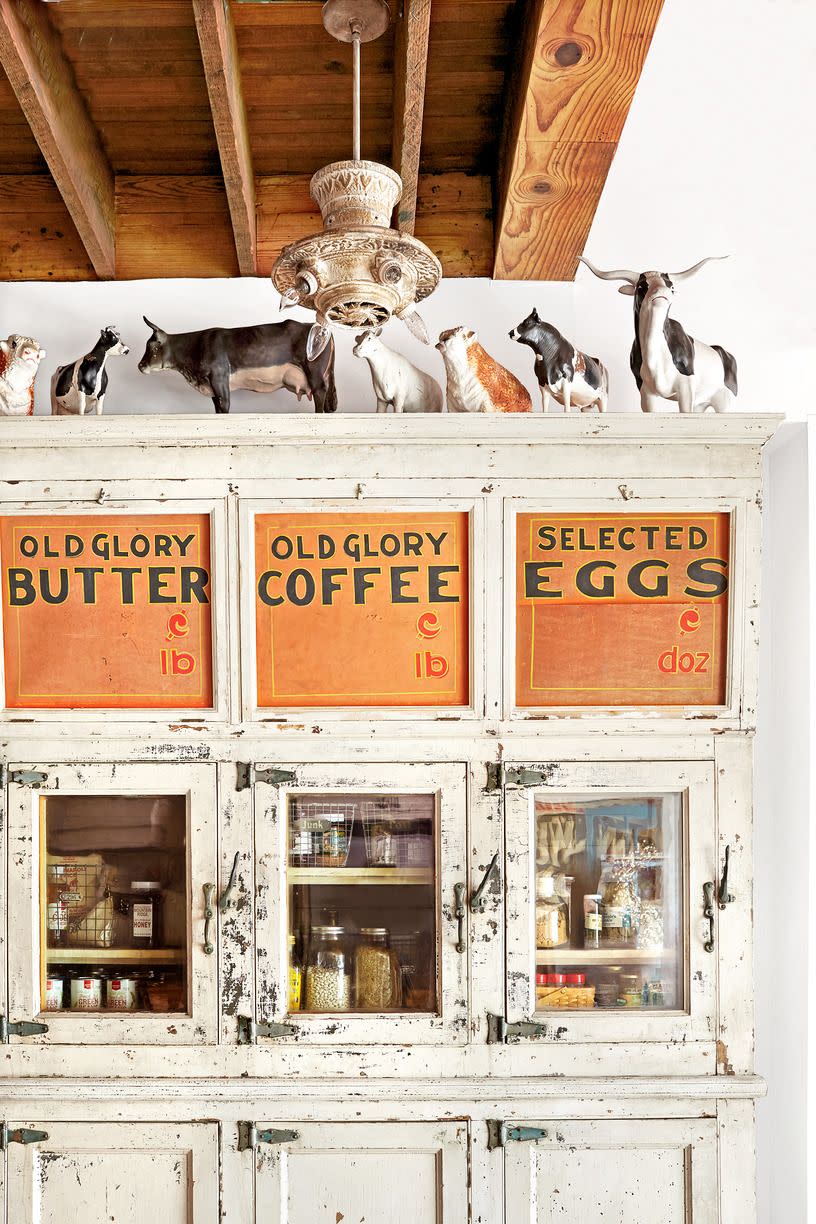 general store cabinet used as pantry