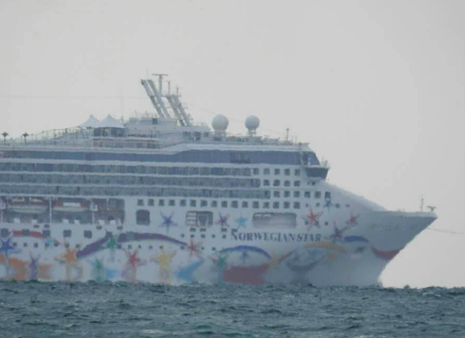 The Norwegian Star was stranded for two days before it was tugged to the Port of Melbourne. Photo: Victor Doree