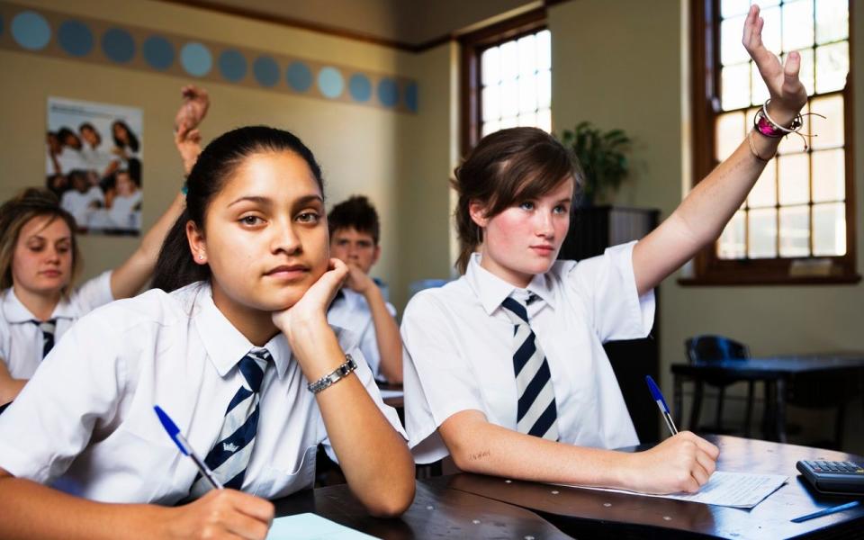 Students in school - Corbis