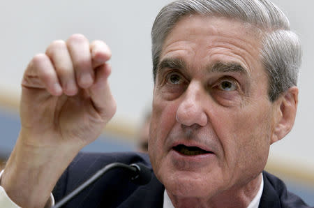 FILE PHOTO: Robert Mueller testifies before the House Judiciary Committee hearing on Federal Bureau of Investigation oversight on Capitol Hill in Washington, DC, U.S., June 13, 2013. REUTERS/Yuri Gripas/File Photo