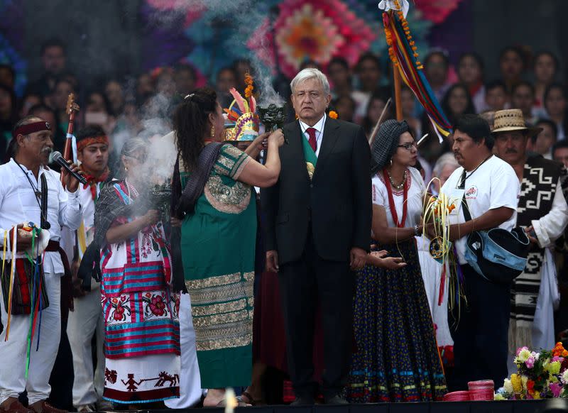 FILE PHOTO: Mexico’s President Andres Manuel Lopez Obrador at AMLO Fest at Zocalo square in Mexico City