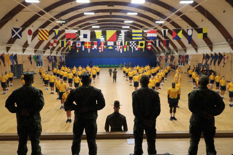 The U.S. Navy's Officer Candidate School, which is for joiners who have a bachelor's degree, is a 13-week program that tests candidates physically, mentally and academically.