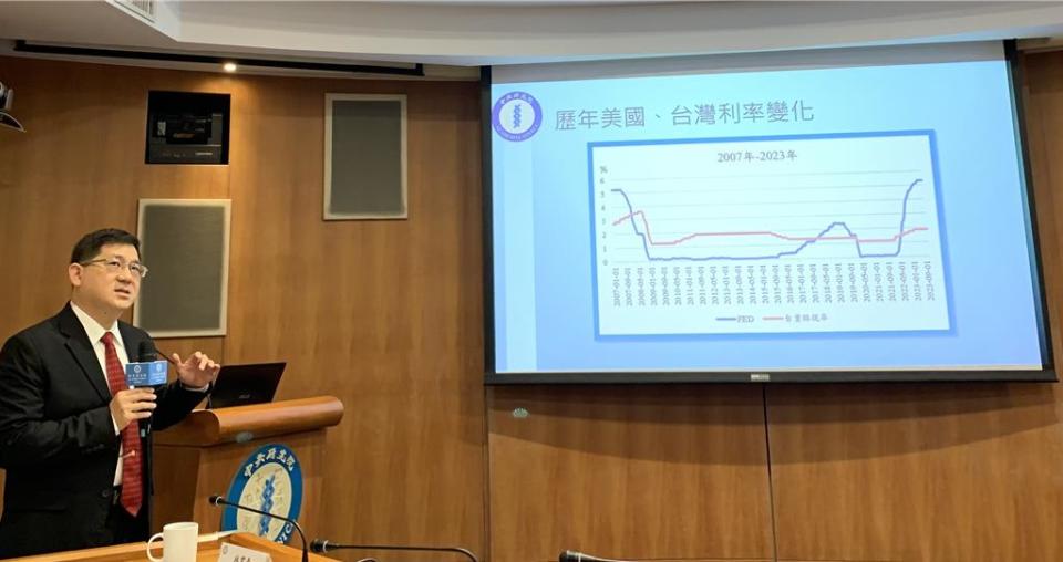 中研院經濟所兼任研究員、成功大學經濟學系教授林常青根據歷史資料，央行跟進美國降息的時點，有時會延後一、二季。圖／陳碧芬