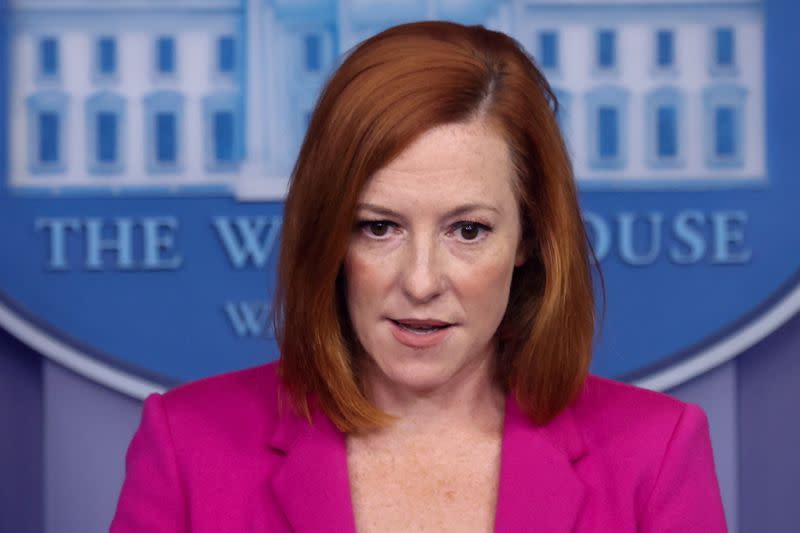 FILE PHOTO: White House Press Secretary Psaki holds the daily press briefing at the White House in Washington