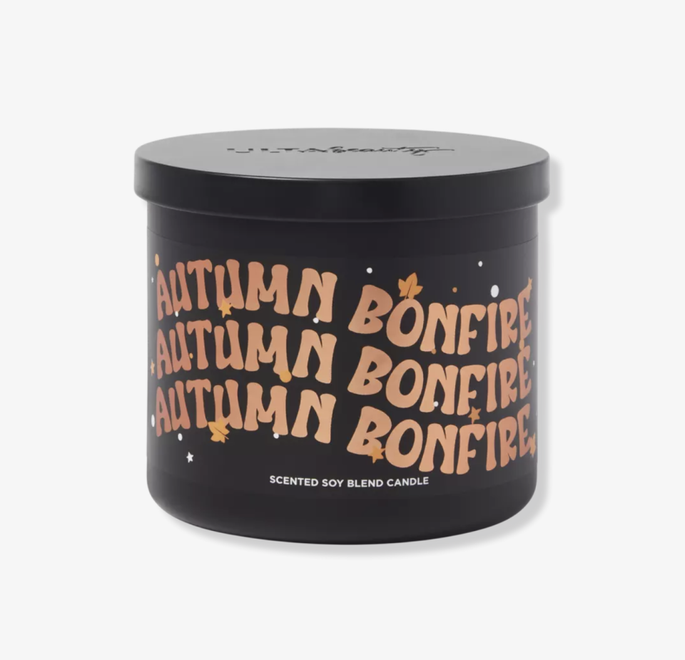 <p><a href="https://go.redirectingat.com?id=74968X1596630&url=https%3A%2F%2Fwww.ulta.com%2Fp%2Fautumn-bonfire-scented-soy-blend-candle-pimprod2040630&sref=https%3A%2F%2Fwww.thepioneerwoman.com%2Fhome-lifestyle%2Fentertaining%2Fg32392289%2Ffall-candles%2F" rel="nofollow noopener" target="_blank" data-ylk="slk:Shop Now;elm:context_link;itc:0;sec:content-canvas" class="link ">Shop Now</a></p><p>ULTA Beauty Collection Autumn Bonfire Candle</p><p>ulta.com</p><p>$20.00</p><span class="copyright">Ulta</span>