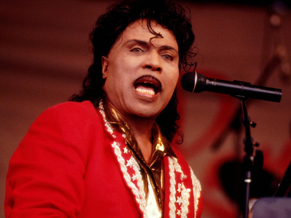 Little Richard performing at New Orleans Jazz Festival in 1994