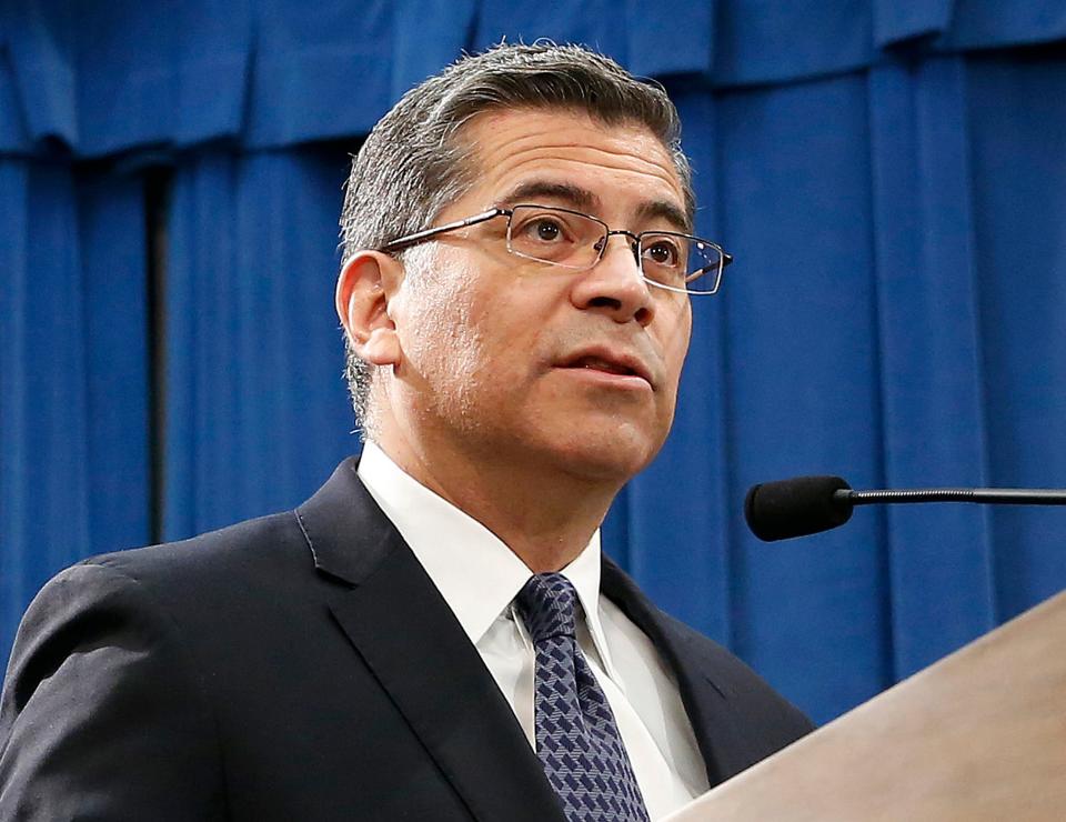 Xavier Becerra on Feb. 15, 2019, in Sacramento, California.