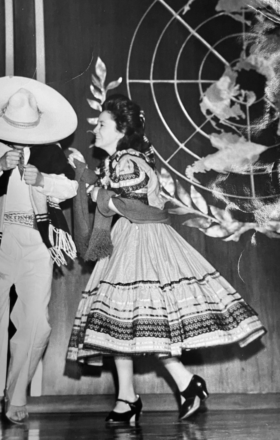 Maria de Lourdes Sotomayor Mehdi performs the El Jarabe Tapatio, otherwise known as the Mexican Hat Dance. (Courtesy Yusuf Mehdi)