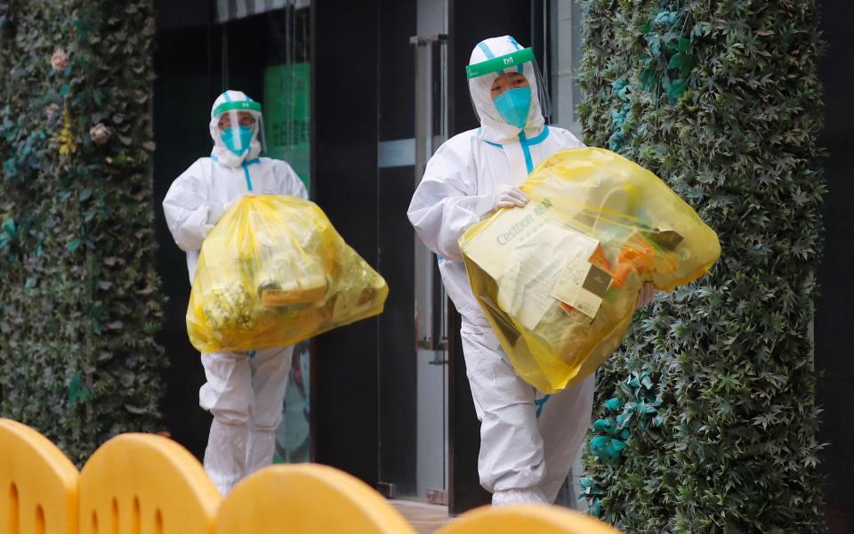 Hotel where WHO team members tasked with investigating the origins of the coronavirus (COVID-19) pandemic are quarantined, in Wuhan - Reuters