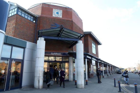 A general view of Guildford railway station