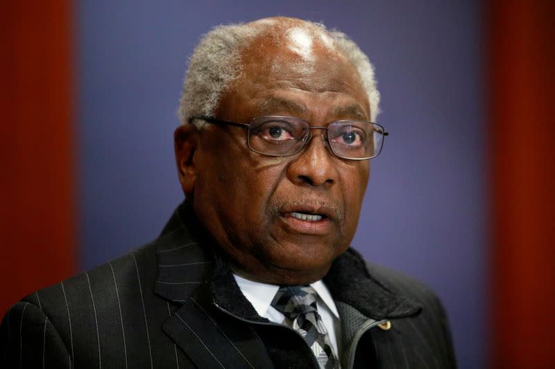 FILE PHOTO: Rep. Clyburn arrives for organizational meeting of House Democrats on Capitol Hill in Washington