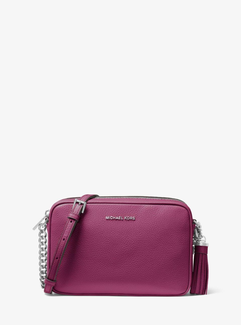 MICHAEL KORS Ginny Leather Crossbody Bag