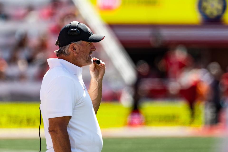 Utah Utes head coach Kyle Whittingham on the sidelines during their football game against the Weber State Wildcats at Rice-Eccles Stadium in Salt Lake City on Saturday, Sept. 16, 2023. | Megan Nielsen, Deseret News