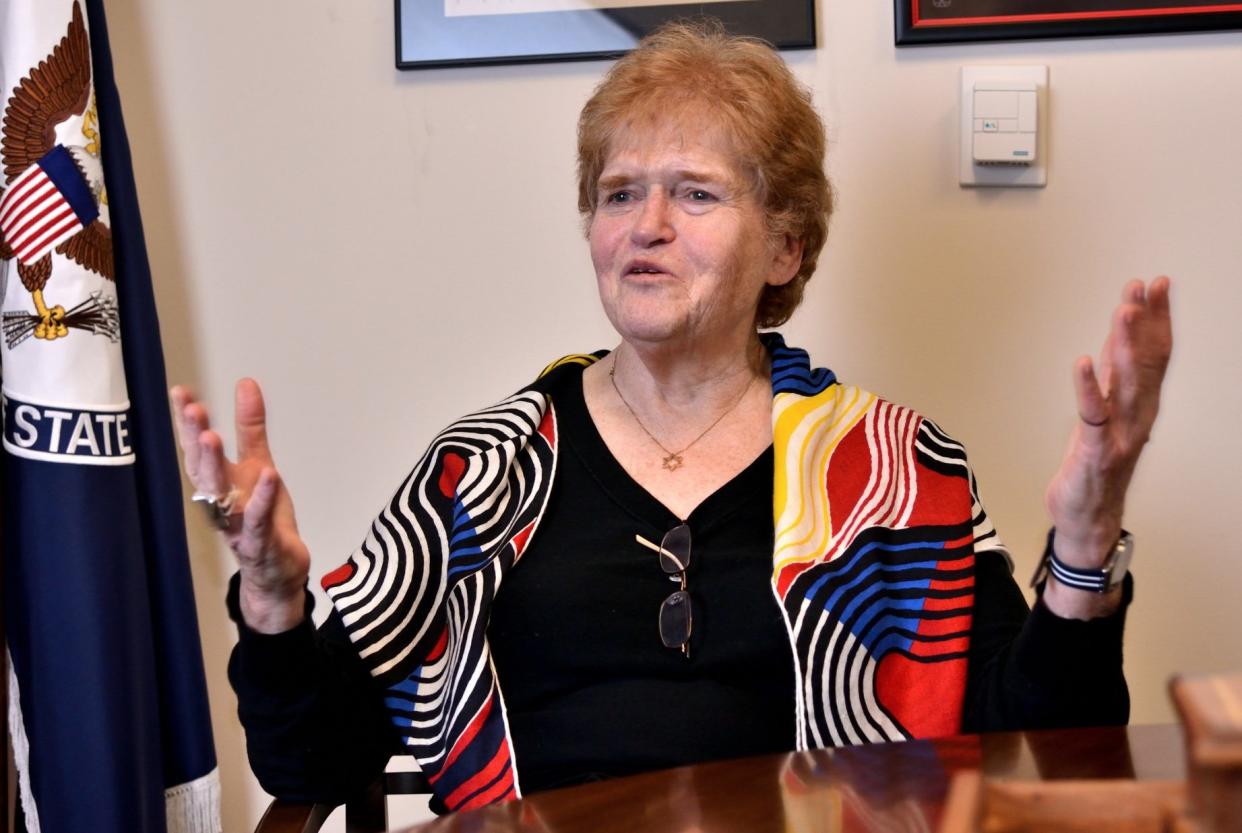 Lipstadt says she believed that protests in London in the wake of Hamas's attacks on Israel 'crossed the line into anti-Semitism'