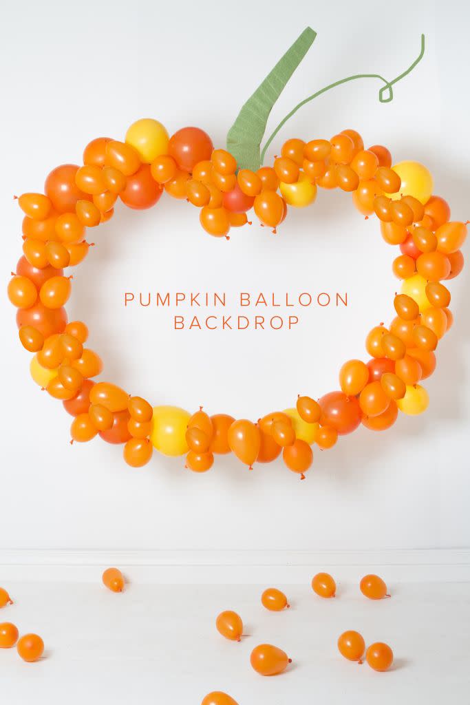 Pumpkin Balloon Backdrop