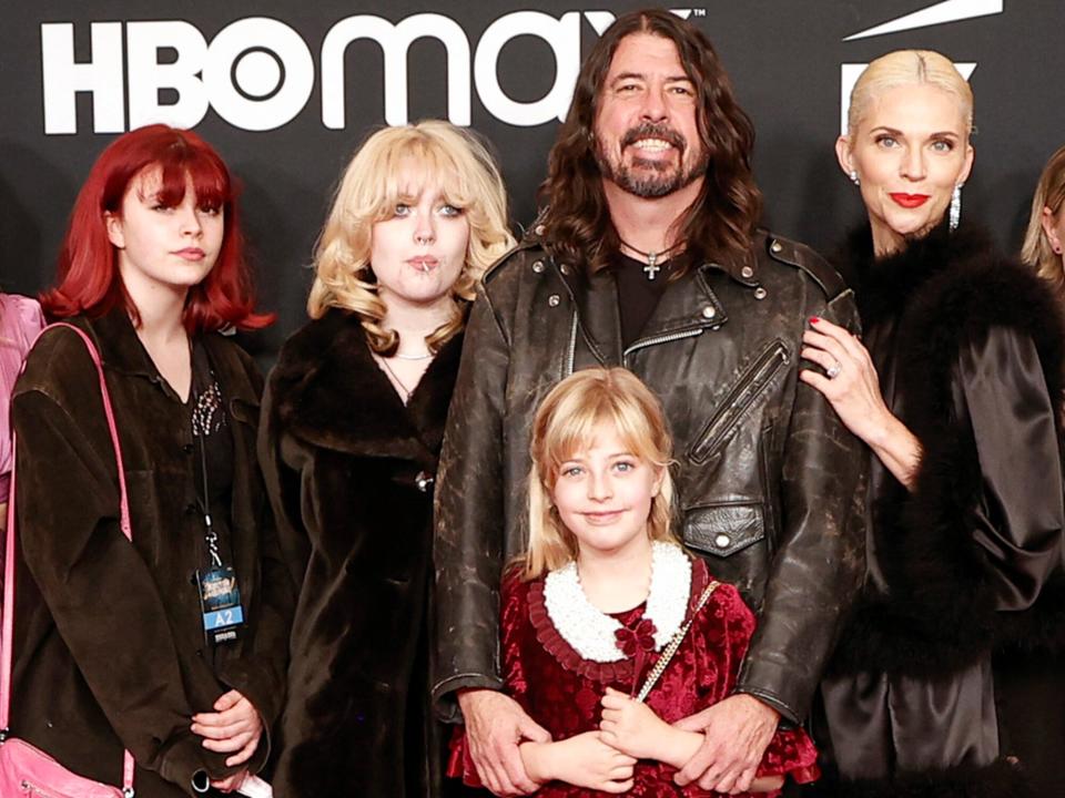 Foo Fighters and family members attend the 36th Annual Rock & Roll Hall Of Fame Induction Ceremony at Rocket Mortgage Fieldhouse on October 30, 2021 in Cleveland, Ohio