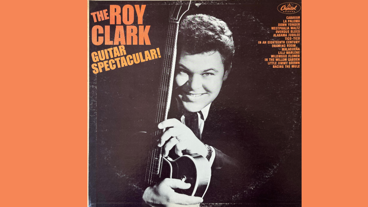  A vinyl album cover for The Roy Clark Guitar Spectacular. 