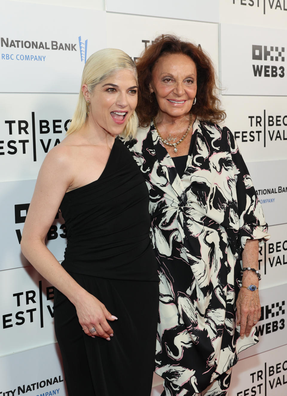 NEW YORK, NEW YORK - JUNE 05: (L-R) Selma Blair and Diane Von Furstenberg attend the opening night premiere of "Diane Von Furstenberg: Woman In Charge" during the 2024 Tribeca Festival at BMCC Theater on June 05, 2024 in New York City. (Photo by Dia Dipasupil/Getty Images)