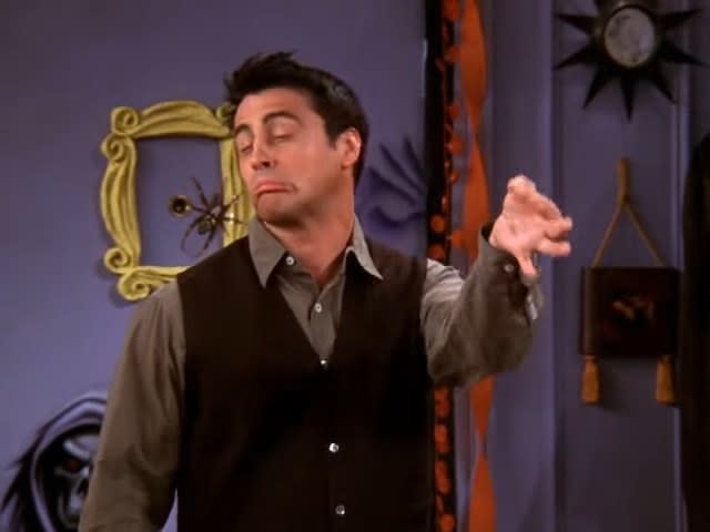 Joey impersonating Chandler for Halloween in "Friends"