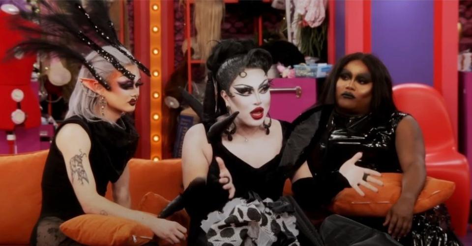 Dawn, Morphine Love Dion, and Mhi\u2019ya Iman Le\u2019Paige on RuPaul's Drag Race season 16 episode 10