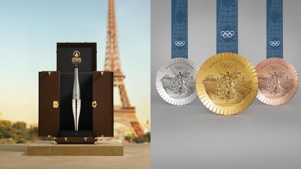 2024巴黎奧運即將登場！最時尚的奧運沒有之一：LV操刀獎牌箱、火炬箱 Chaumet把艾菲爾鐵塔藏在獎牌裡！圖片來源：Louis Vuitton、Chaumet