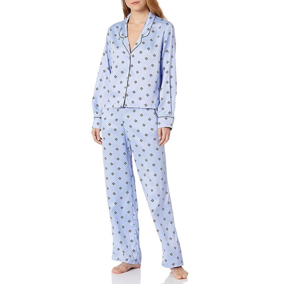 Splendid Women's Button-Up Satin Pajama Set