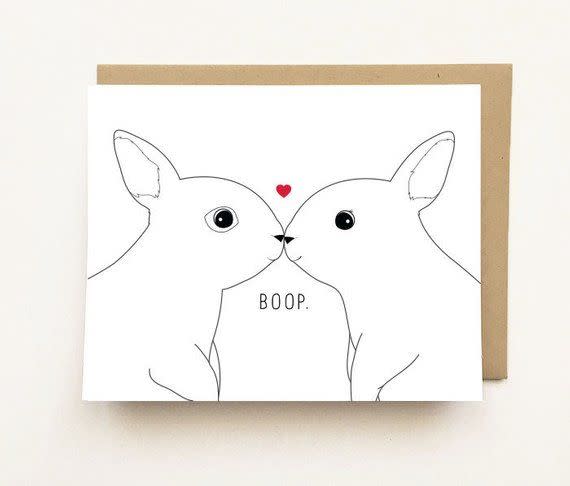 5) Kissing Bunnies Easter Card