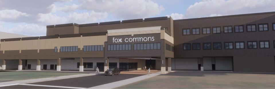 A rendering by Zimmerman Architectural Studios depicts the north facade of Fox Commons in downtown Appleton.