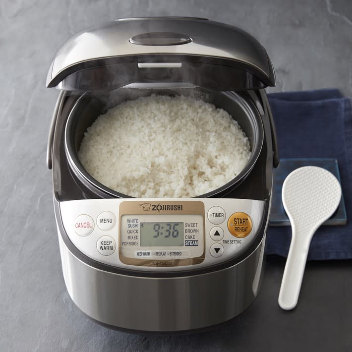 <p><a href="https://go.redirectingat.com?id=74968X1596630&url=https%3A%2F%2Fwww.williams-sonoma.com%2Fproducts%2Fzojirushi-rice-cooker&sref=https%3A%2F%2Fwww.delish.com%2Fkitchen-tools%2Fcookware-reviews%2Fg3831%2Fbest-food-gifts%2F" rel="nofollow noopener" target="_blank" data-ylk="slk:Shop Now;elm:context_link;itc:0;sec:content-canvas" class="link ">Shop Now</a></p><p>Zojirushi Rice Cooker</p><p>williams-sonoma.com</p><p>$189.95</p><span class="copyright">Williams Sonoma</span>