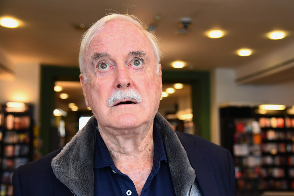 LONDON, ENGLAND - SEPTEMBER 10: John Cleese during a book signing at Waterstones Piccadilly to promote his book 