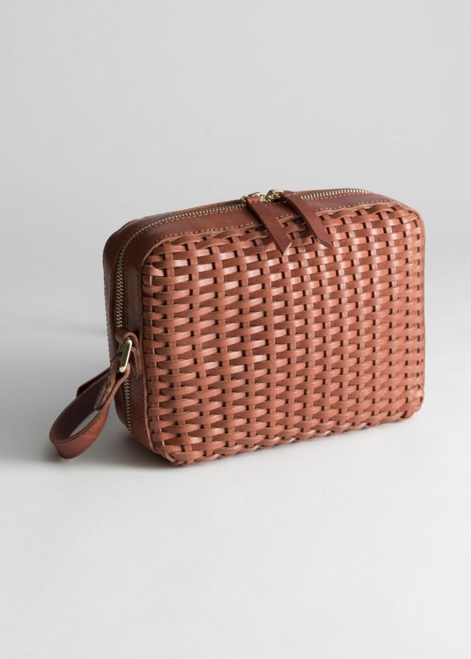 & Other Stories Basket Weave Crossbody Bag