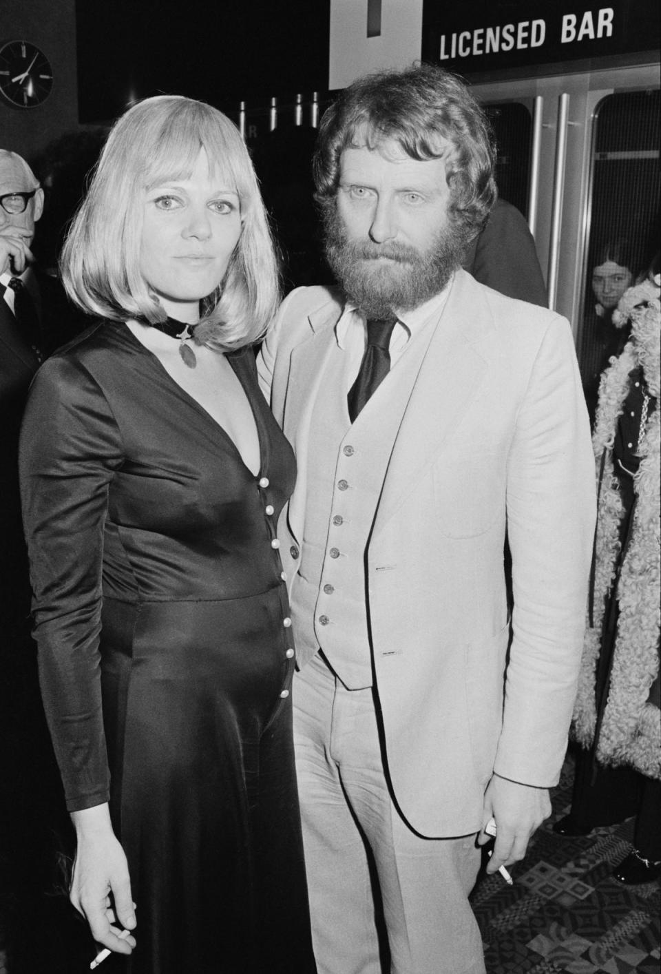 Hodges with a friend at a screening of ‘Get Carter’ in 1971 (Getty Images)