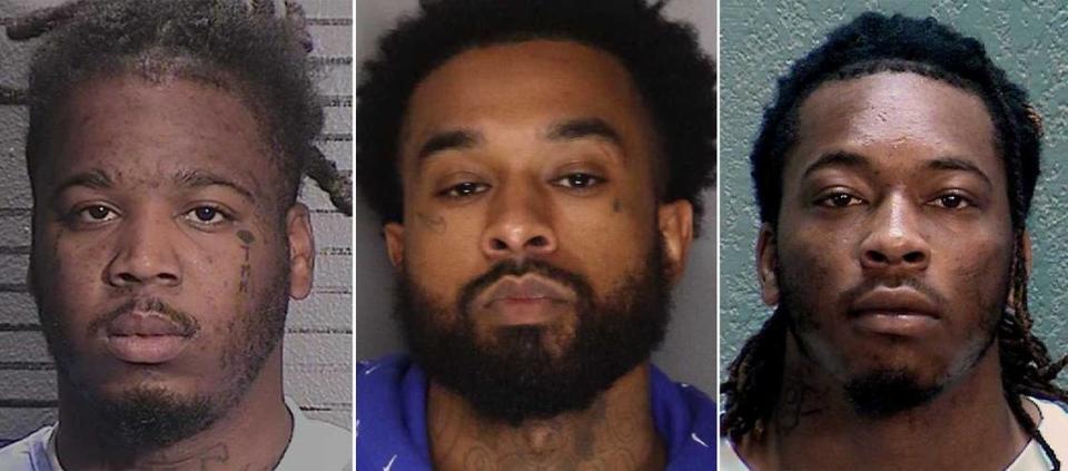 Three suspects in the April 3, 2022, gang shooting in downtown Sacramento that left six dead: Smiley Martin, Mtula Payton and Dandrae Martin. Payton was taken into custody in Las Vegas, Nevada, on Saturday, May 28, 2022.