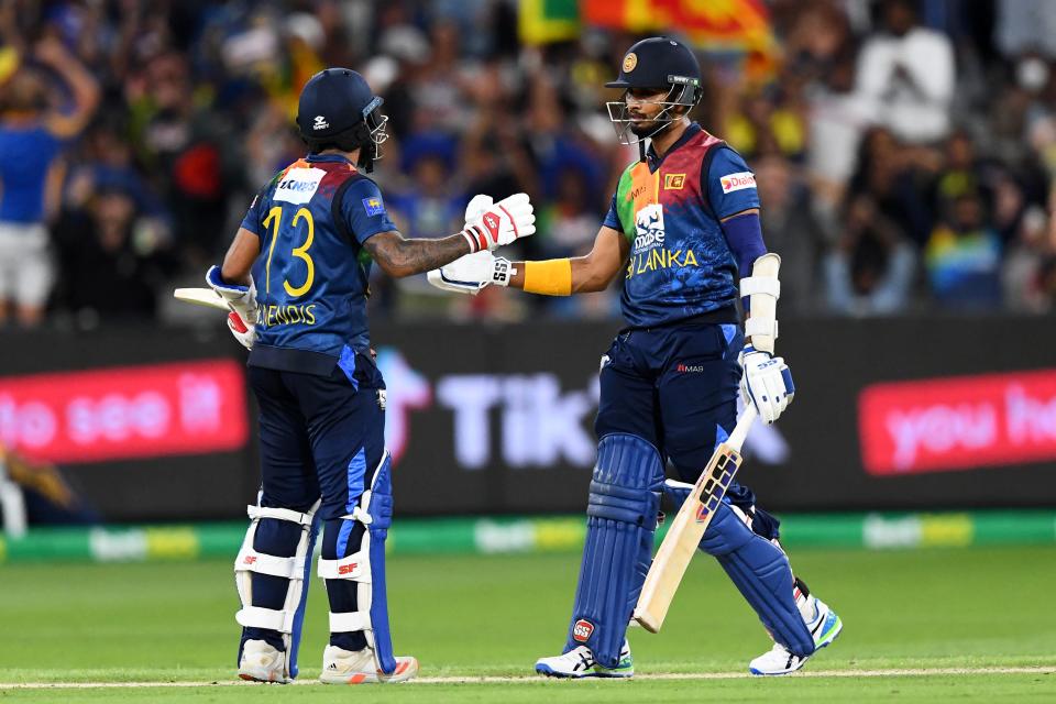 Kusal Mendis and Dasun Shanaka, pictured here in action for Sri Lanka in the fifth T20 against Australia.