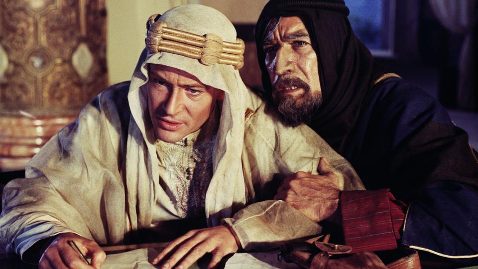 改編自英國軍官真實故事的《阿拉伯的勞倫斯》由彼得奧圖（左）主演。（台北電影節提供，©2024 CTMG. All Rights Reserved） 