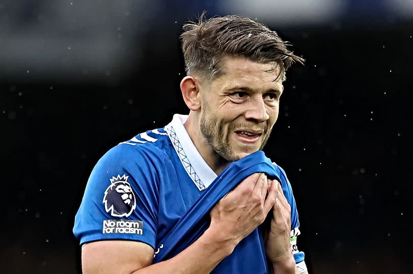 Captain James Tarkowski in Everton's 1-0 win over Brentford