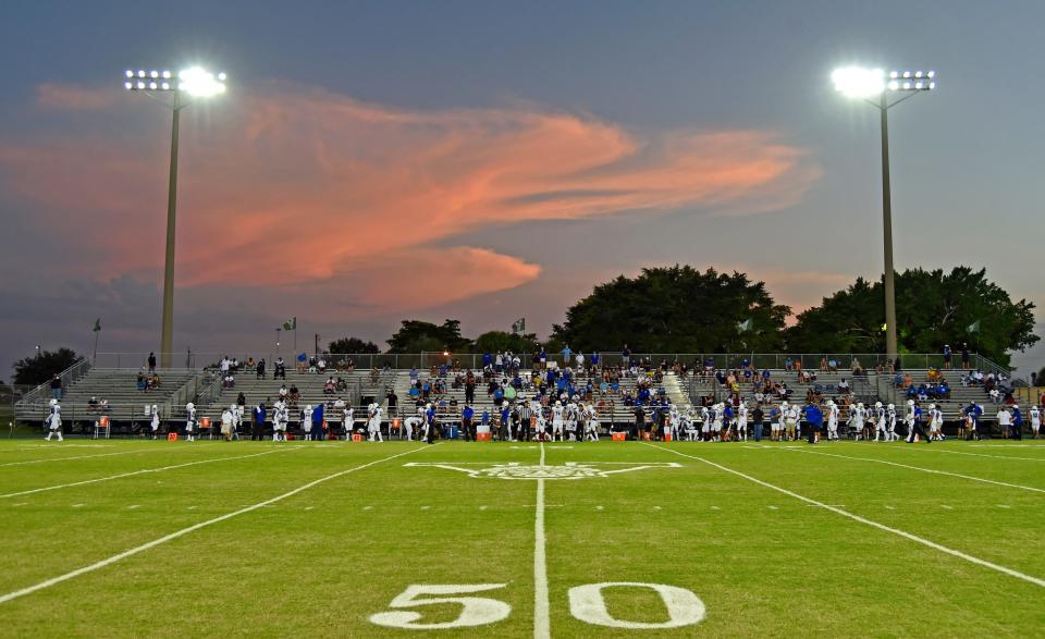 IMG Academy Ascenders 49-13 victory over the  Venice Indians Friday night September 4, 2020, front of an live ESPNU broadcast and before a large crowd of fans at Powell-Davis Stadium in Venice Florida.