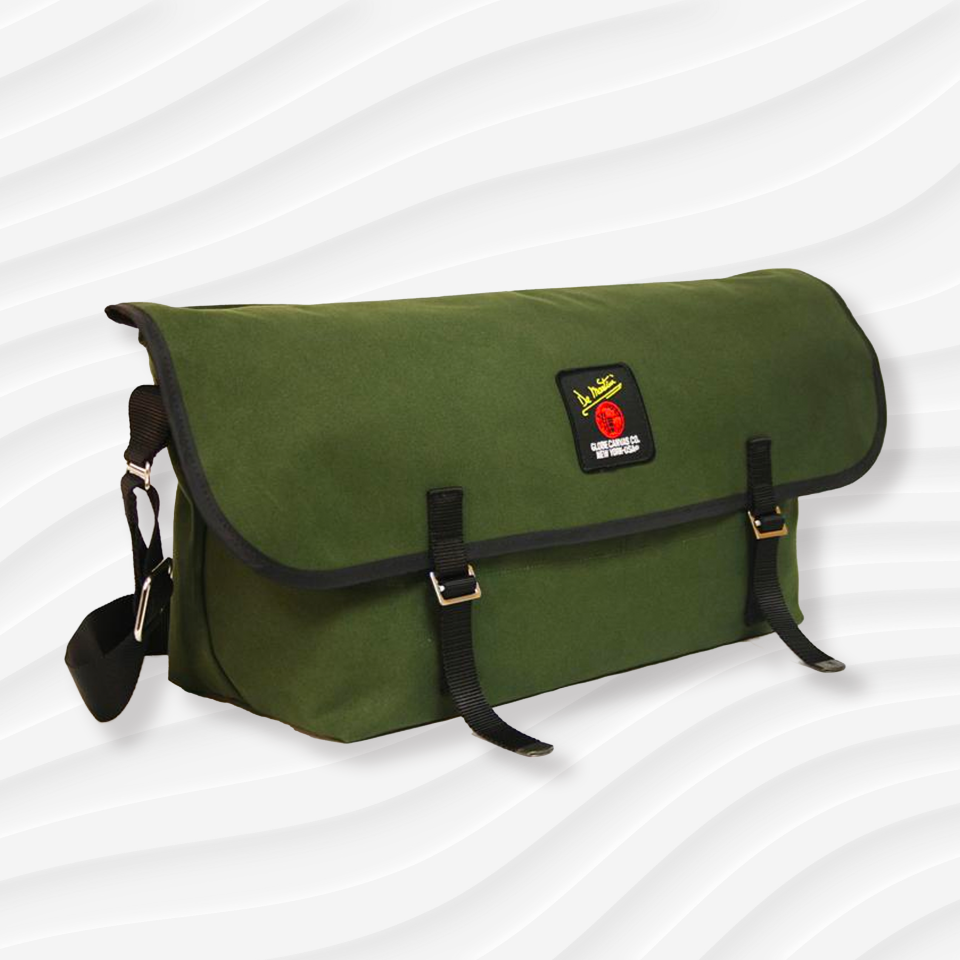 the green de martini original canvas messenger bag