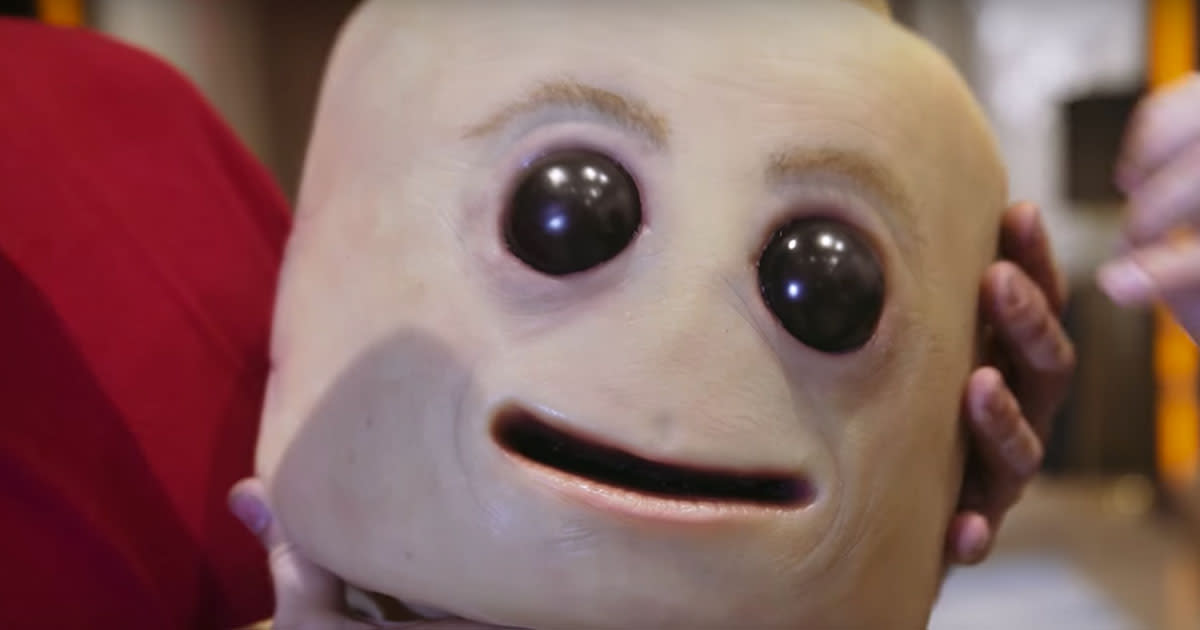 Eww! This Lego man made out of human skin is SO creepy (and we