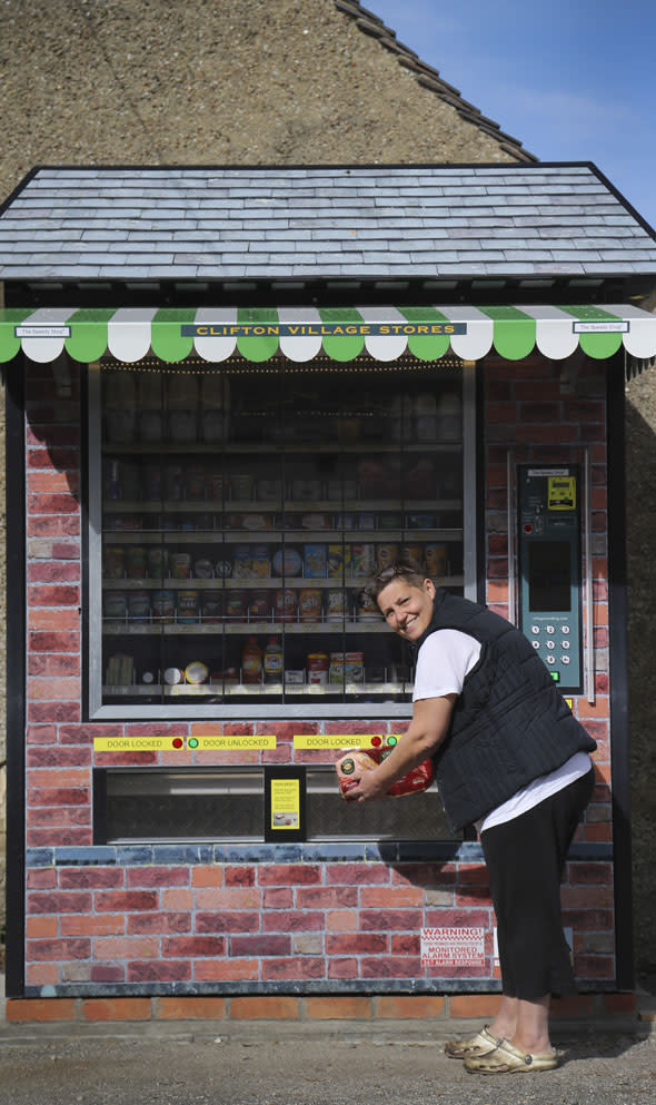 Giant vending machine replaces village shop in Clifton Derbyshire