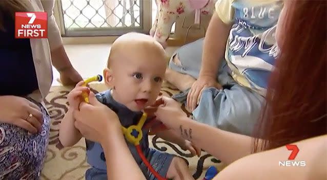 One-year-old Benji Burgess was saved by a McDonald's Drive-Thru worker. Source: 7 News