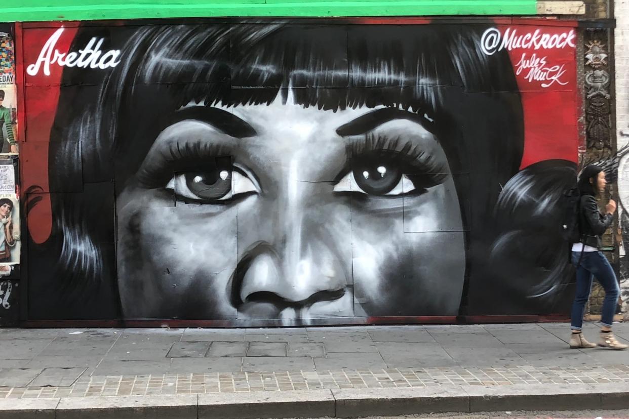 Impressive Aretha Franklin street art has popped up in Shoreditch: Global Street Art